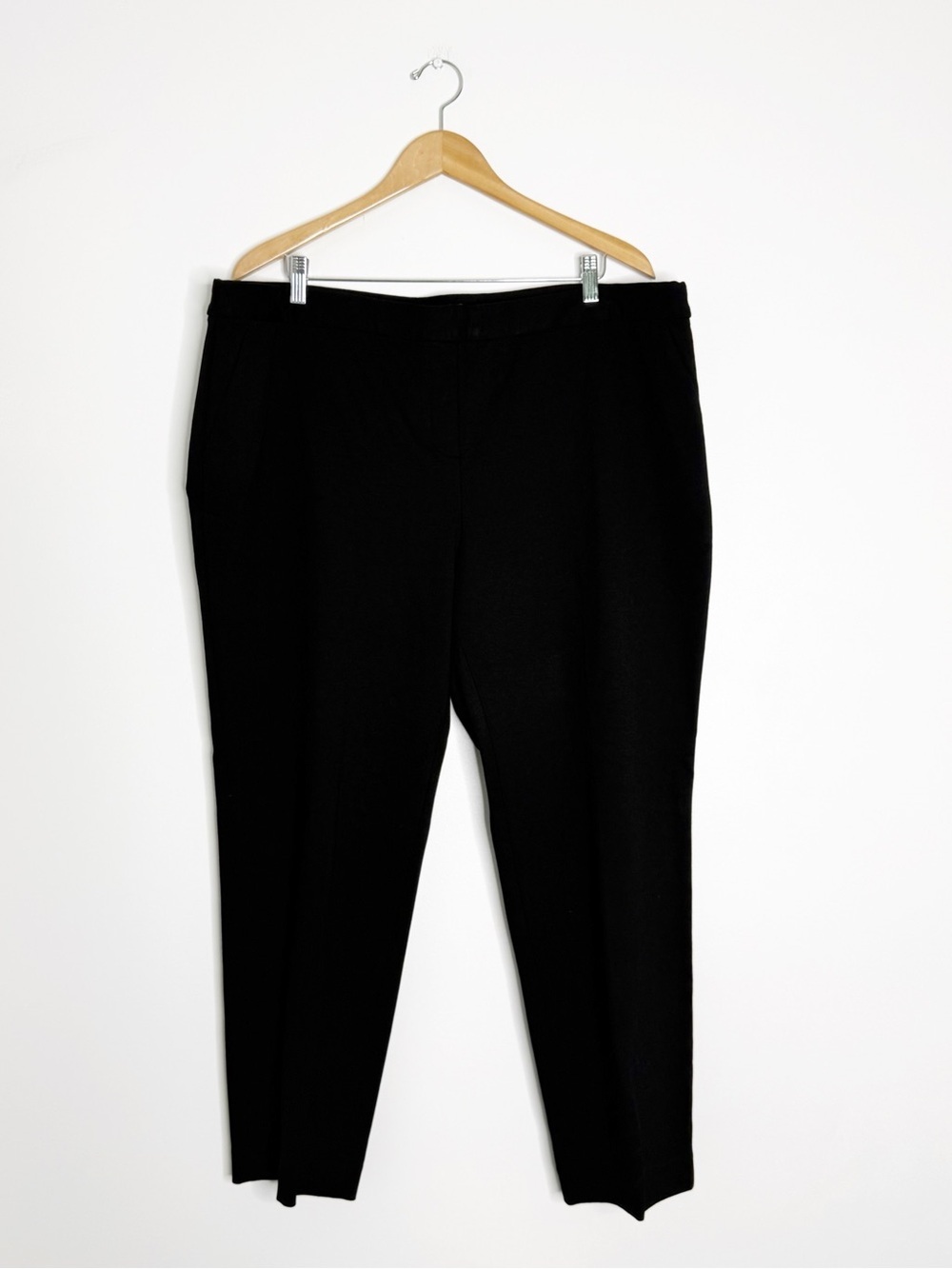 Talbots Plus Size 22WP Black Career Pants NWT Stretch Straight Leg